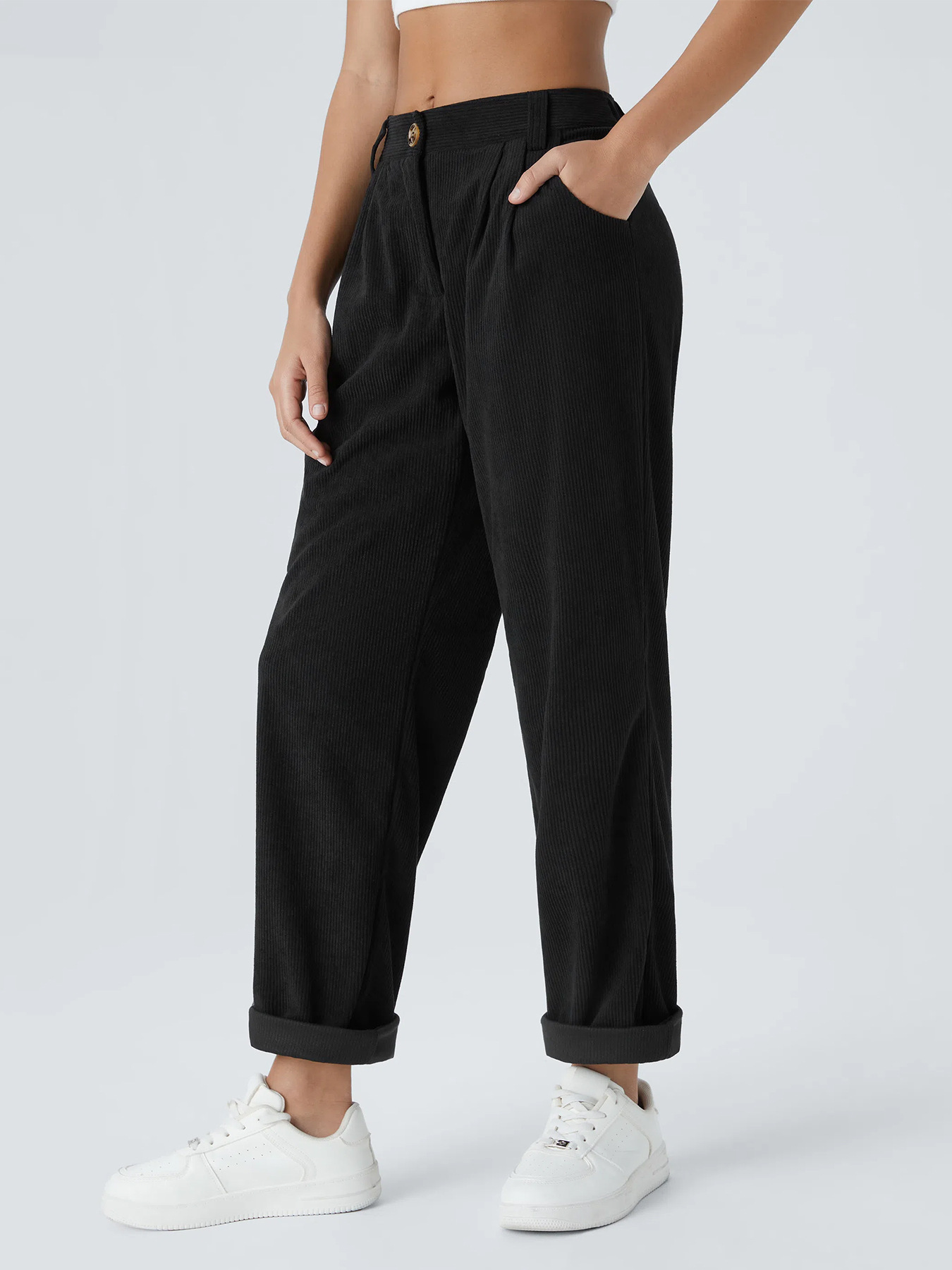 Casual Suit Wide-leg Pants With Velvet - Image 9