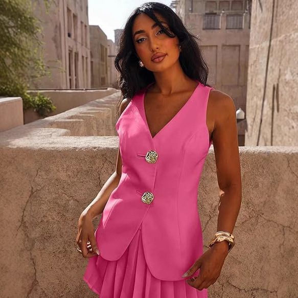 Vest Jacket Women's Slit Slim Fit - Image 7