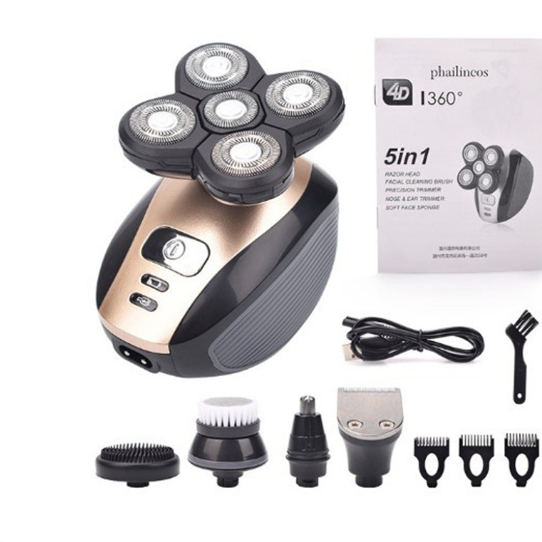 5-Head Electric Shaver 5-In-1 Rechargeable Razor - Image 10
