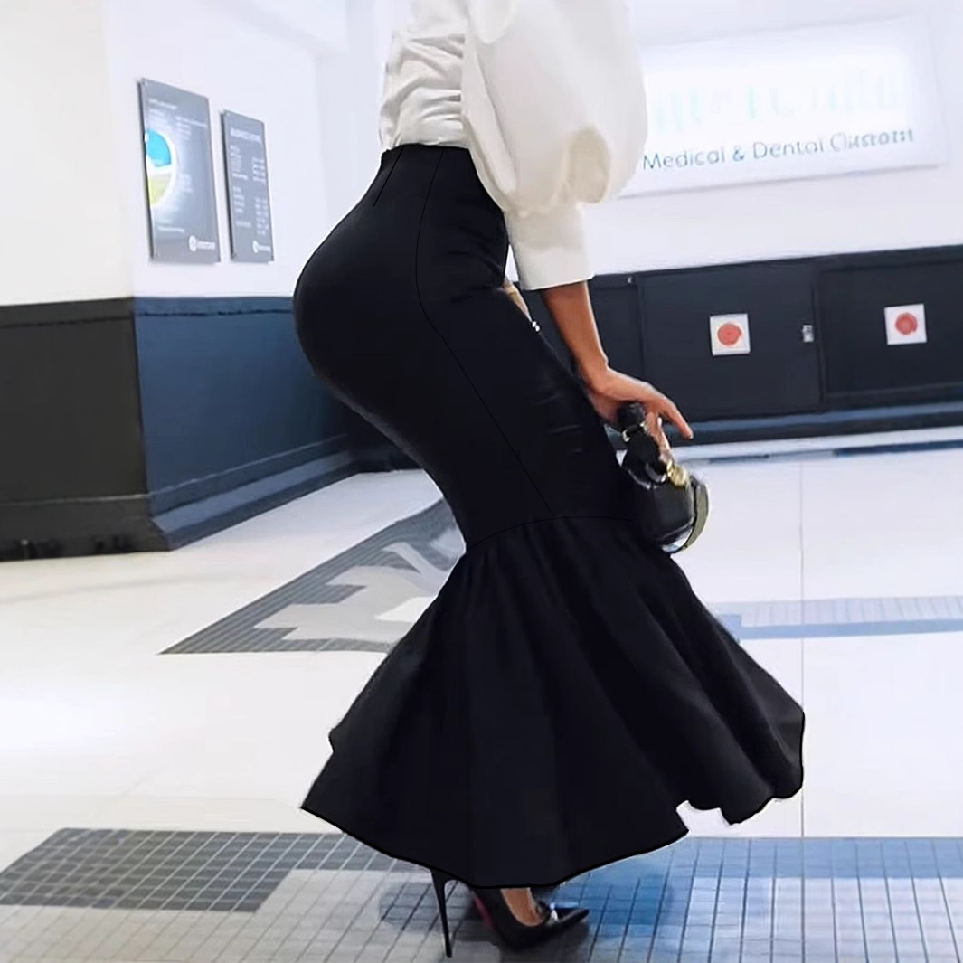 Sheath Long Fishtail Elegant Skirt - Image 3