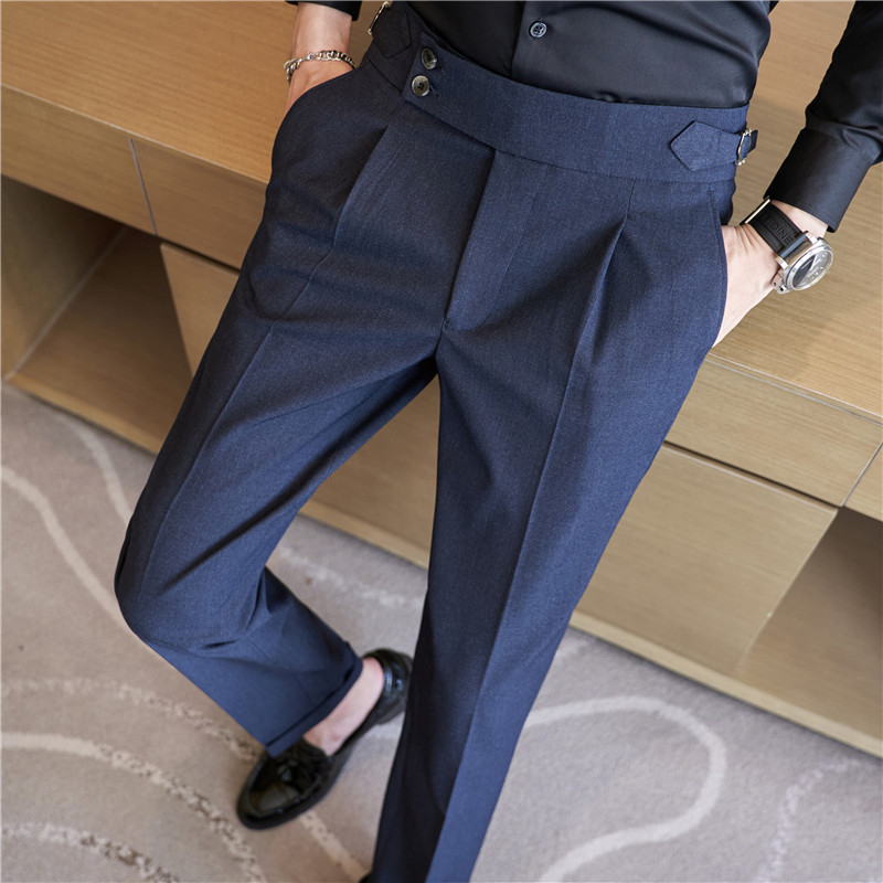 High Waist Casual Slim Fit Suit Pants - Image 5