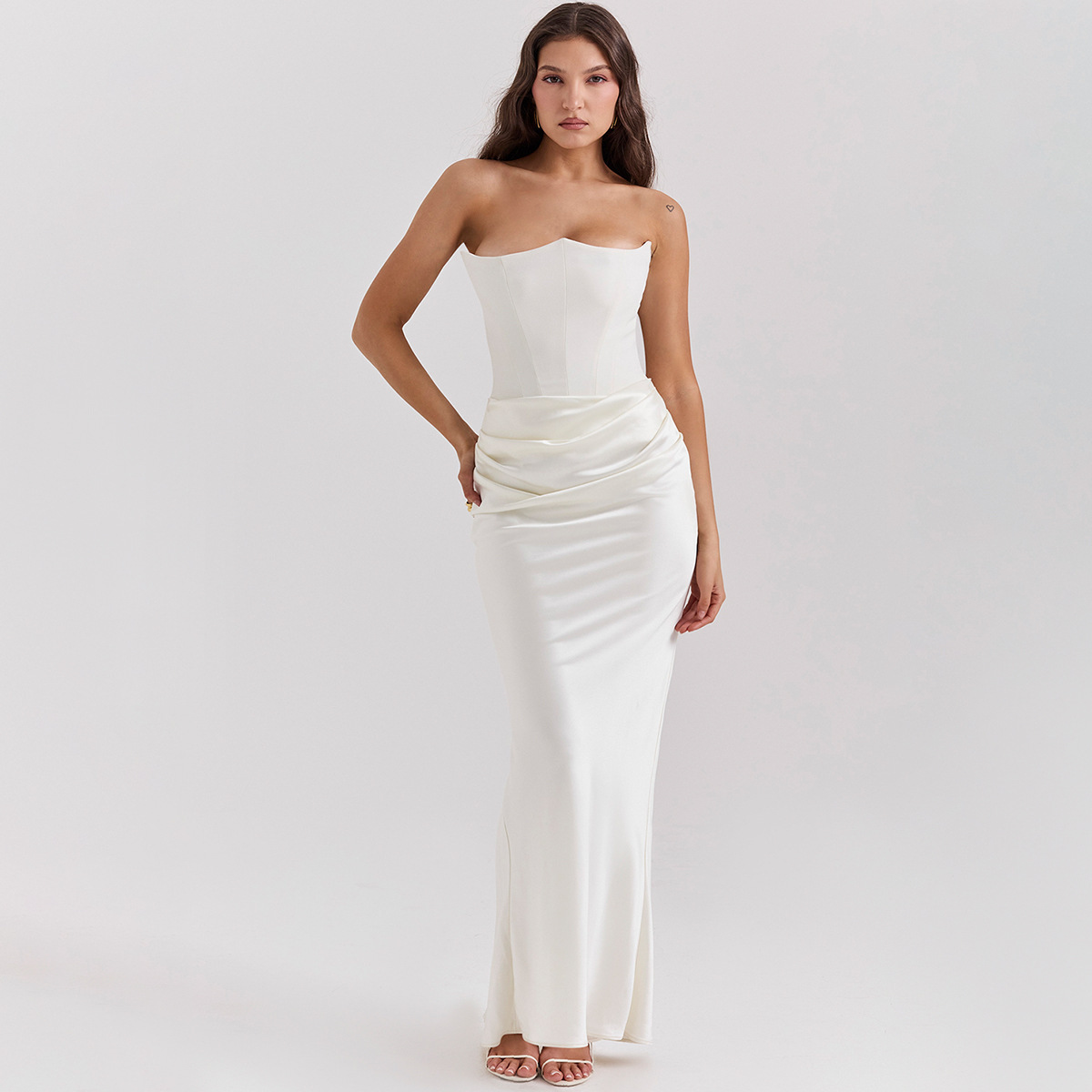 Slim Tube Top Long Dress Sexy Fashion Bandeau Backless Party Evening Dresses For Women Clothing - Image 9