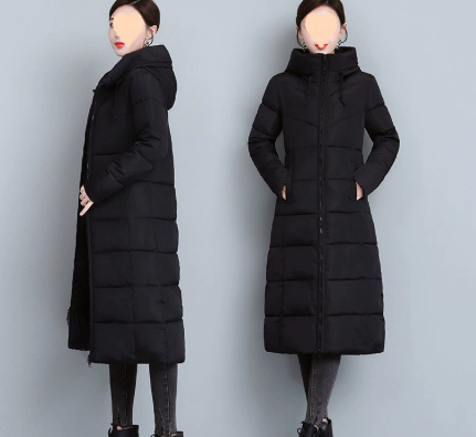 Western Style Plus Size Cotton-padded Clothes Mother's Clothes Winter Clothing Mid-length Cotton-padded Clothes Acrylic Fiber - Image 3