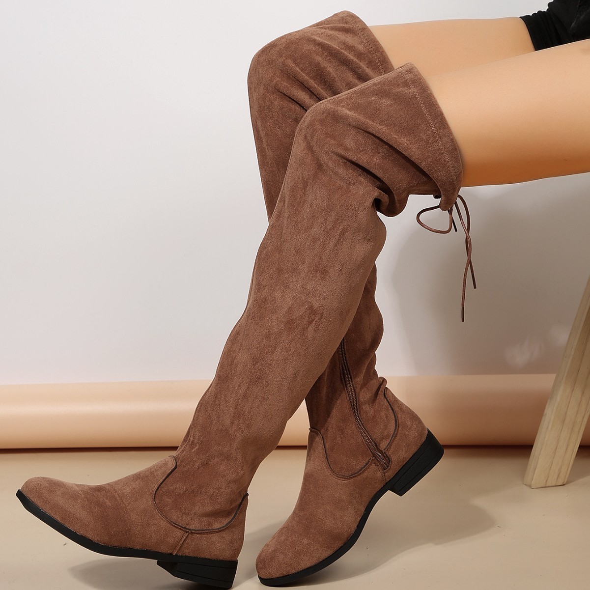 Plus Size Boots Women Over The Knee High Top Martin Boots - Image 4