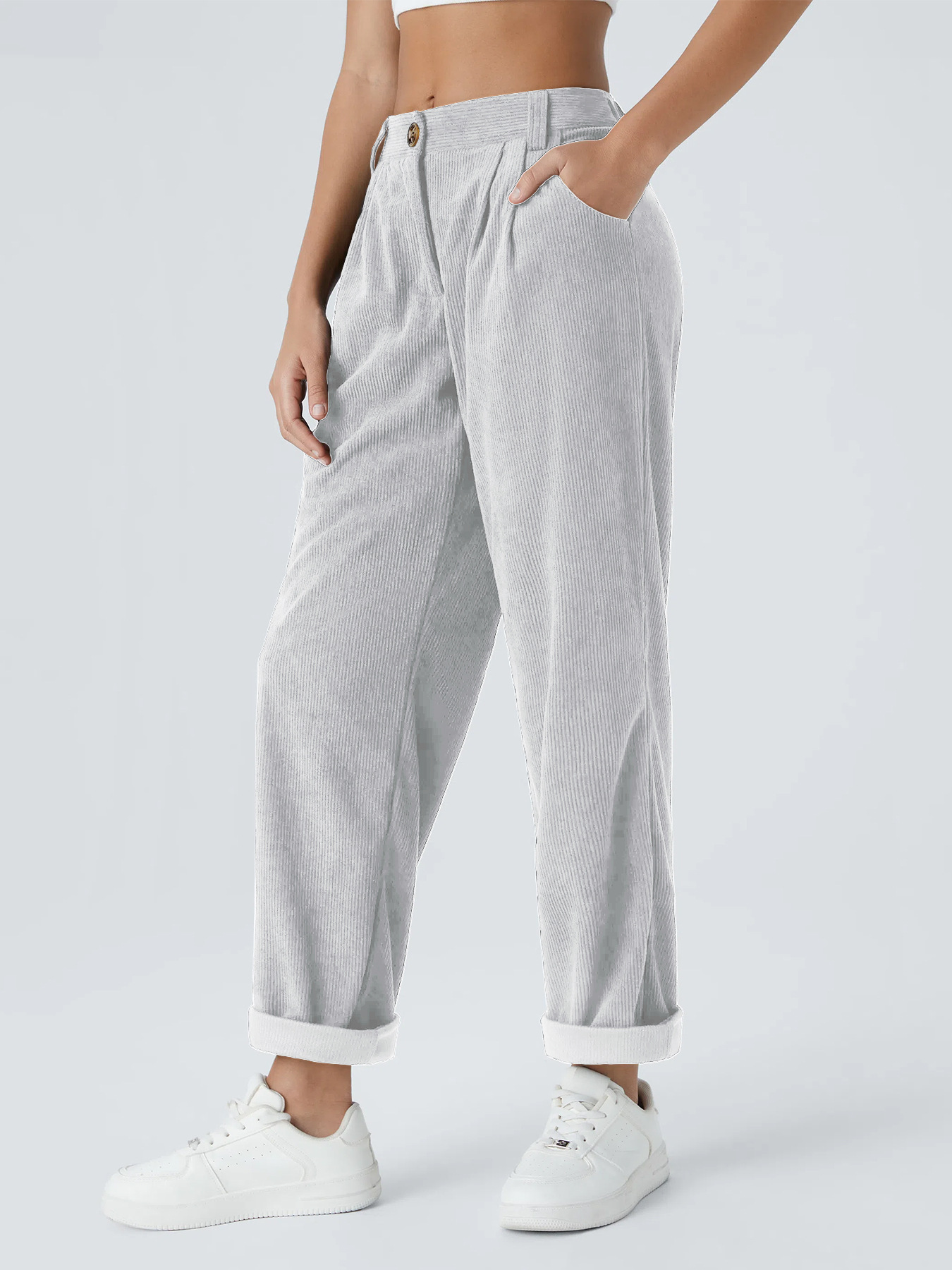 Casual Suit Wide-leg Pants With Velvet - Image 6