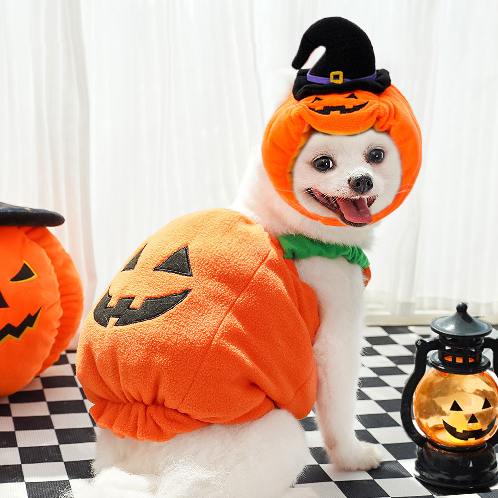 Halloween Pumpkin Vest For Dogs Cats Festive Pet Costume Harness Funny Thanksgiving Christmas Apparel For Small Animals Clothing - Image 4