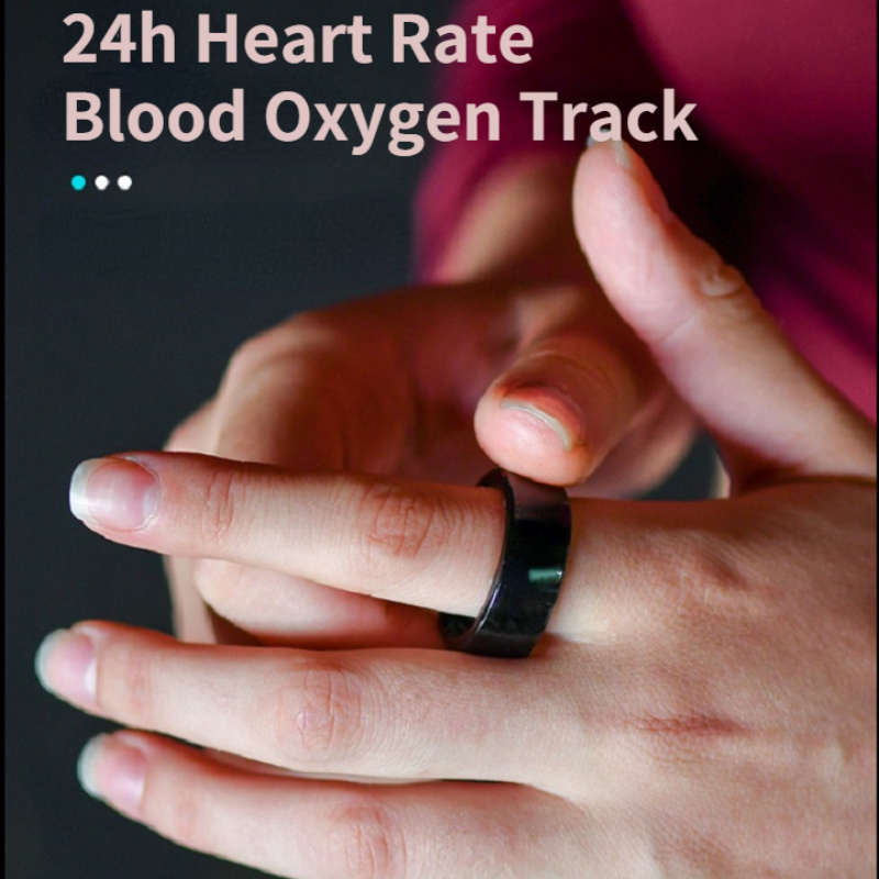 Black Fashion Personality Smart Bluetooth Ring - Image 3