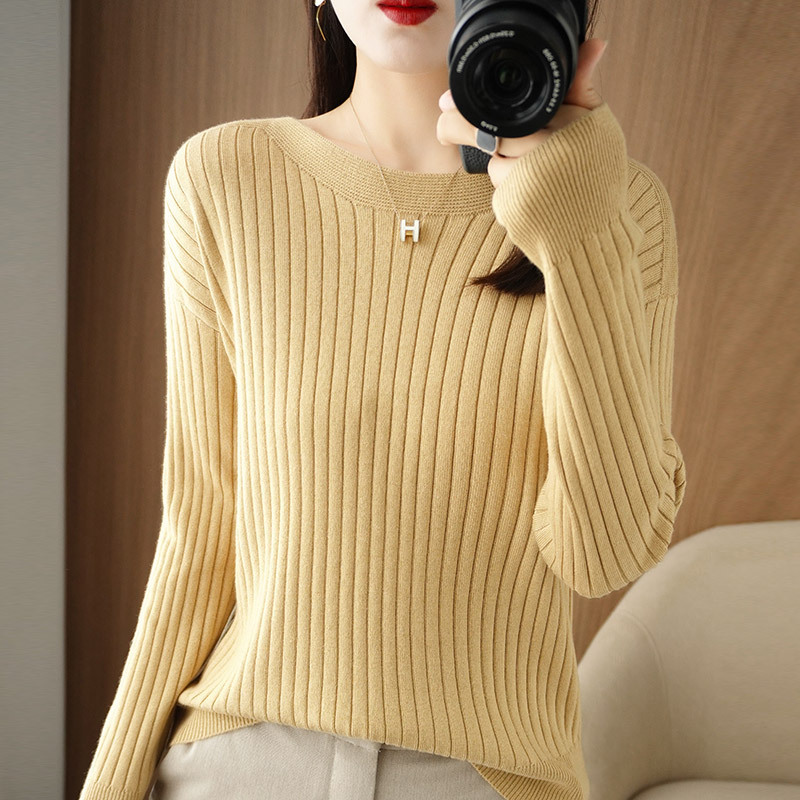 Women's Off-neck Knitted Bottoming Shirt Autumn And Winter New - Image 10