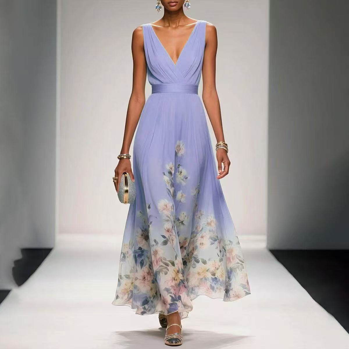 Evening Gown Elegant V-neck Cross-border Dress - Image 7