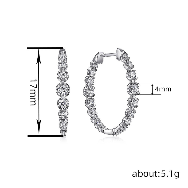 Female Fashion Personalized Round Zircon Earrings - Image 4