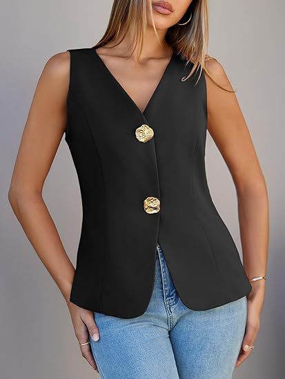 Vest Jacket Women's Slit Slim Fit - Image 3