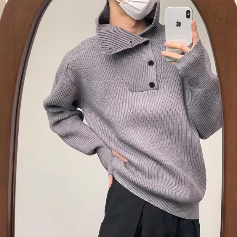 Sweater Men's Idle Style High-grade Round Neck Pullover Loose - Image 4