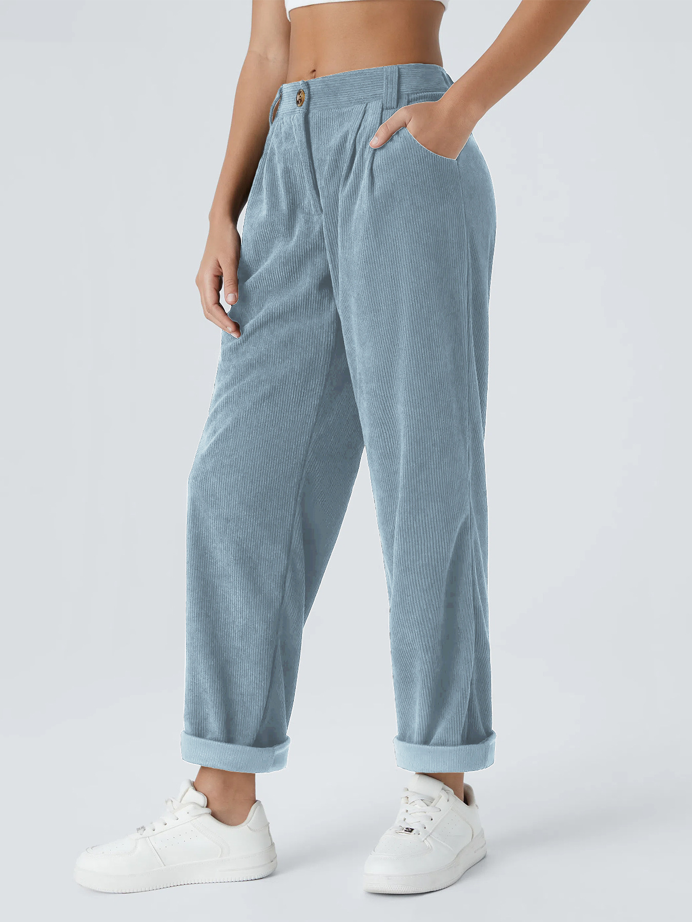 Casual Suit Wide-leg Pants With Velvet - Image 5