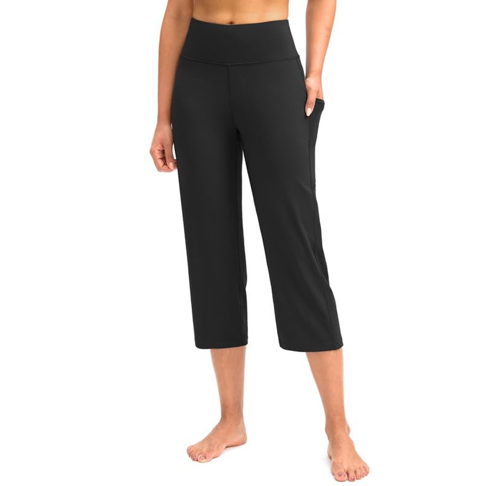 Women's Sports Yoga Waist Of Trousers Head Built-in Changing Bag - Image 3