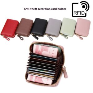 Anti-theft Swiping Expanding Card Holder Men's Ladies Card Holder Card Holder Multifunctional Zipper Small Wallet
