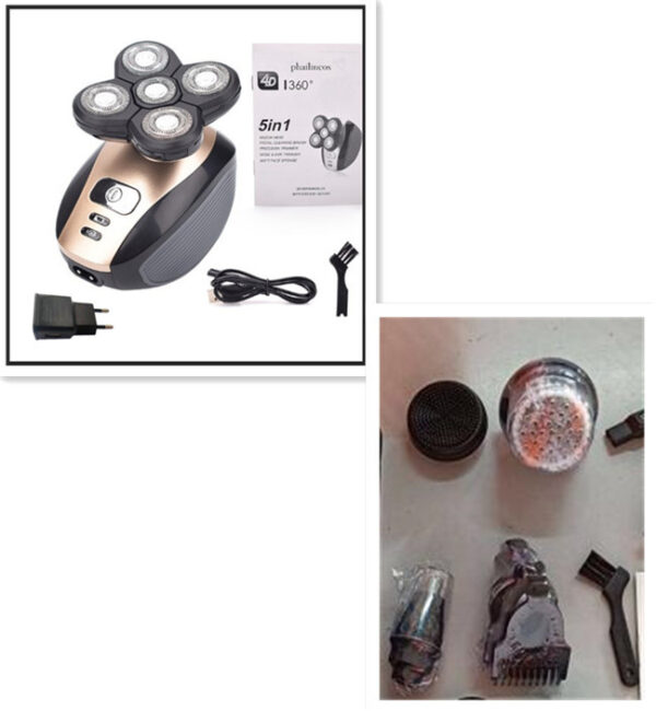 5-Head Electric Shaver 5-In-1 Rechargeable Razor - Image 5