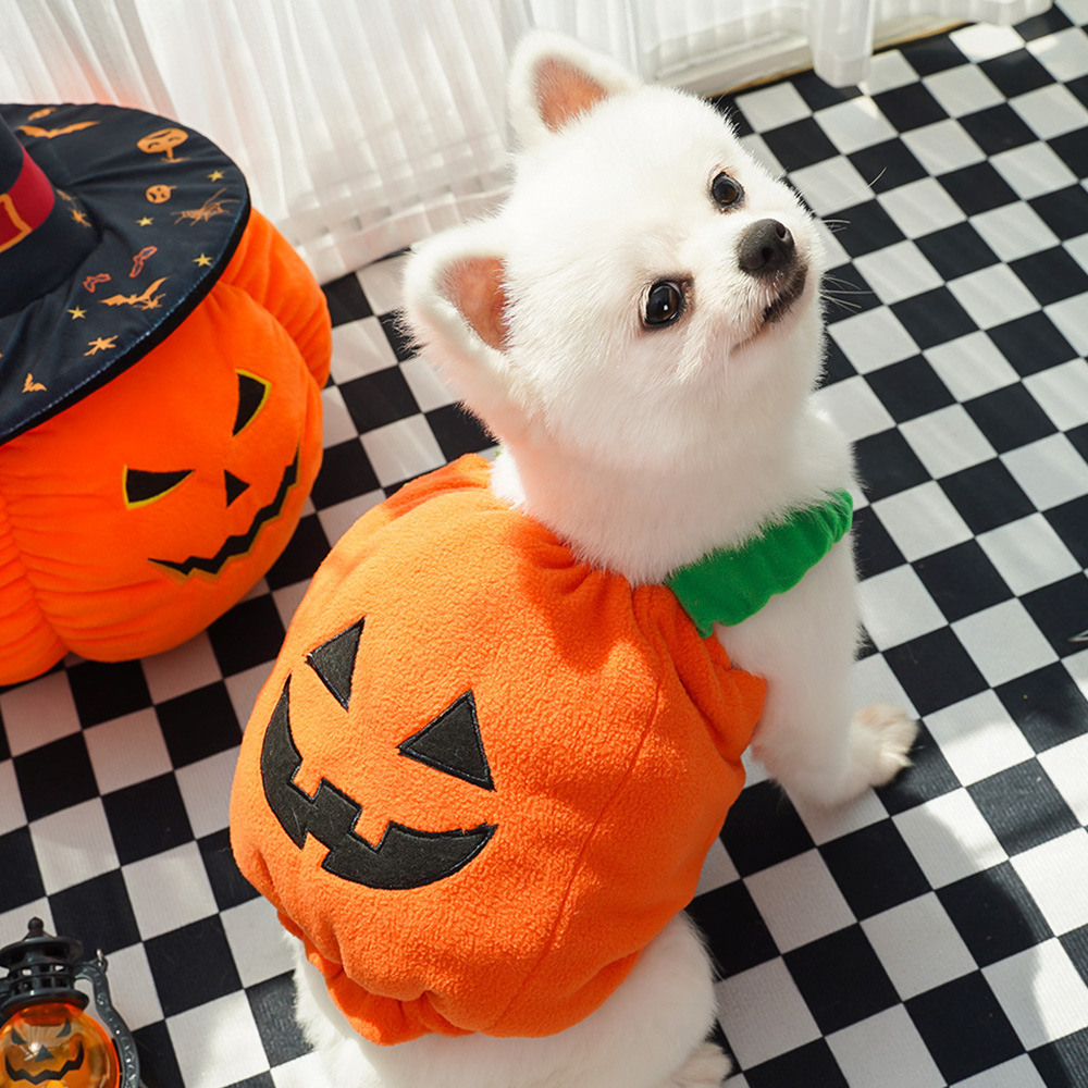 Halloween Pumpkin Vest For Dogs Cats Festive Pet Costume Harness Funny Thanksgiving Christmas Apparel For Small Animals Clothing - Image 5
