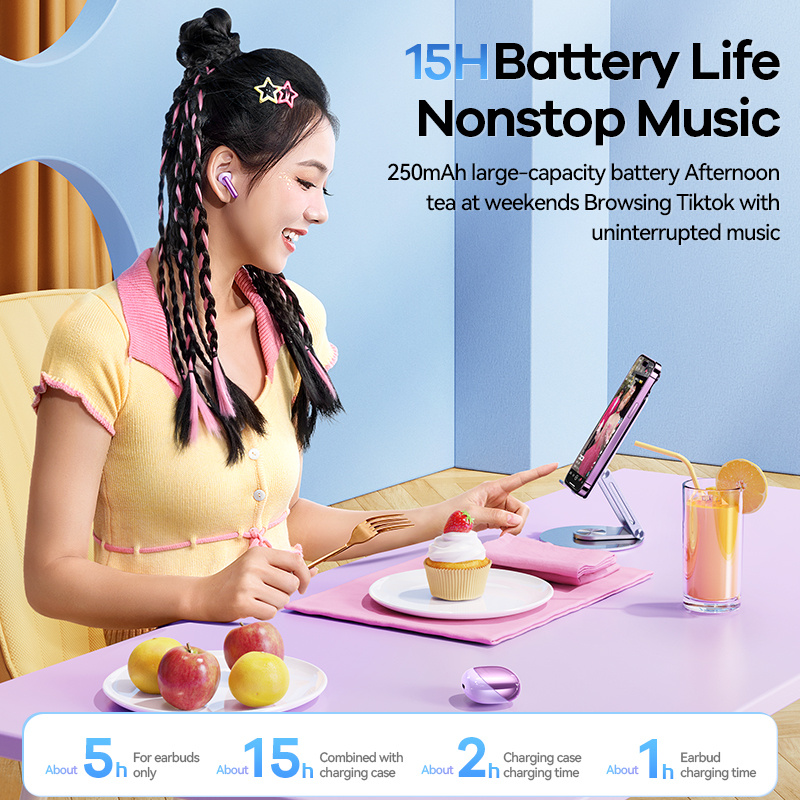 REMAX CozyBuds W13 ENC True Wireless Earbuds Noise Canceling Bluetooth Earphone Dual-Mic For Call And Music - Image 8