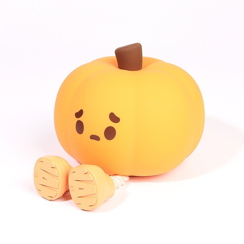 Pumpkin Lamp Small Night Lamp Halloween Silicone Pat Lamp Ambience Light - Image 8
