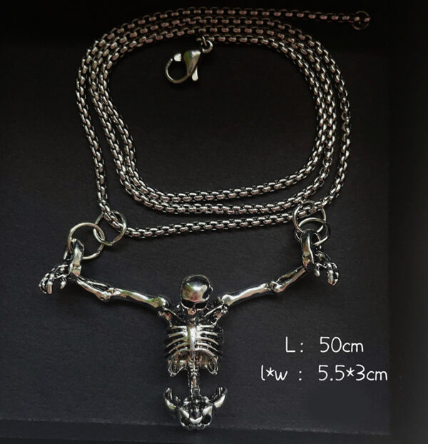Halloween Skull Necklace Fashion Retro Punk Style Pendant Jewelry - Image 2
