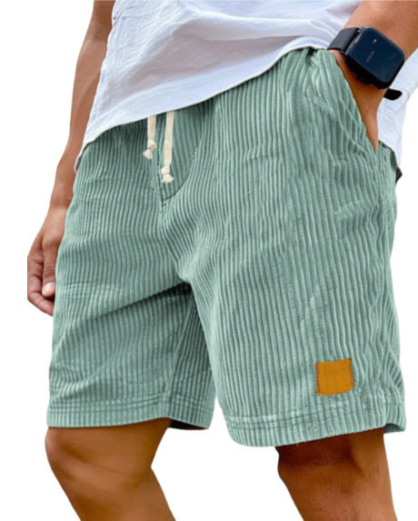 Vintage Embroidered Corduroy Fashion Lace-up Casual Shorts - Image 9