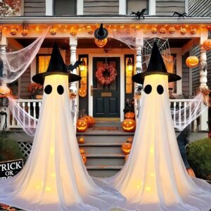 Halloween Decor Spooky Ghost Yard Stake With Stake Weatherproof Porch Garden Decorations For Front Yard Haunted House Props