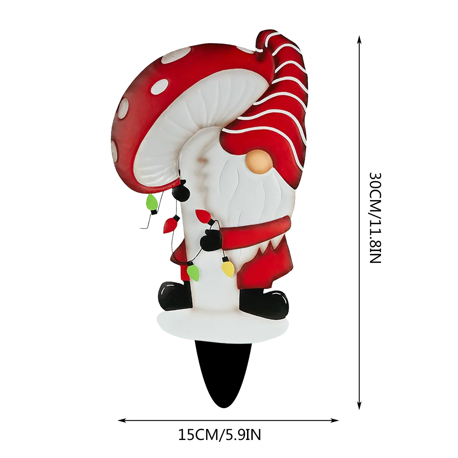 Gifting Series Gnome Metal Insert New Dwarf Santa Claus Courtyard Plugin Christmas Decor - Image 5
