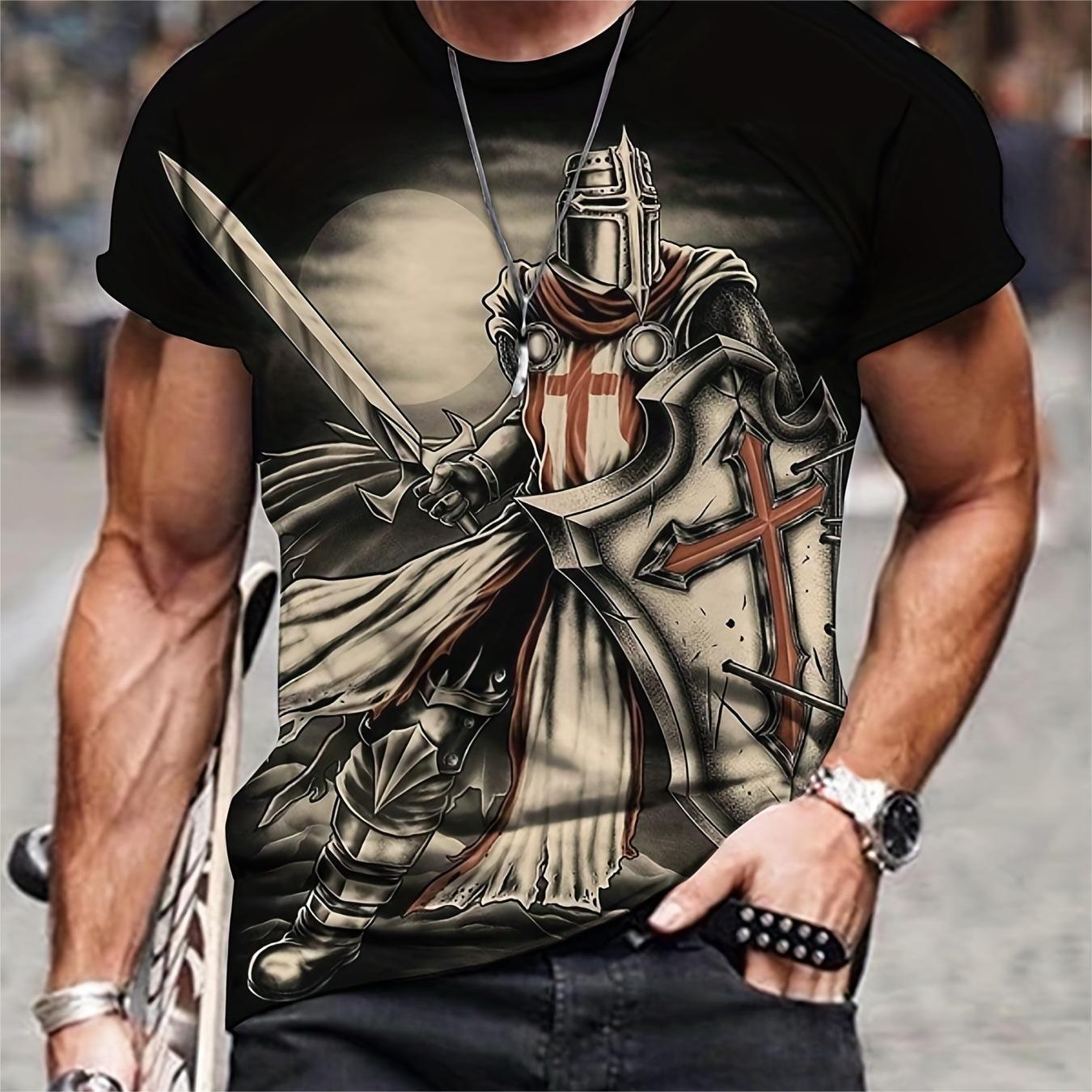 3D Printed T-shirt Men's Summer Casual Breathable Short Sleeve Top - Image 8