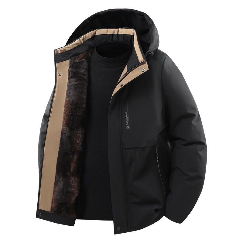 Men's Graphene Warm Thickened Casual Cotton-padded Clothes Coat - Image 3