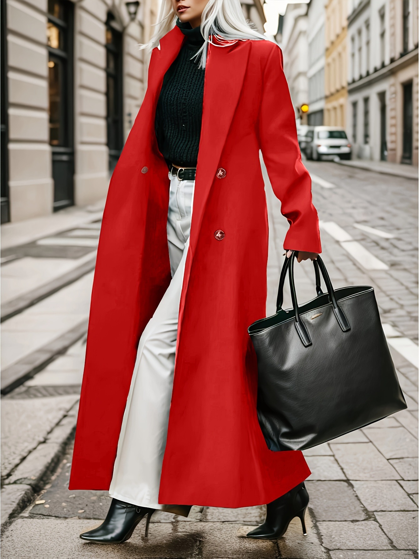 Women's Double Breasted Trench Coat - Image 5