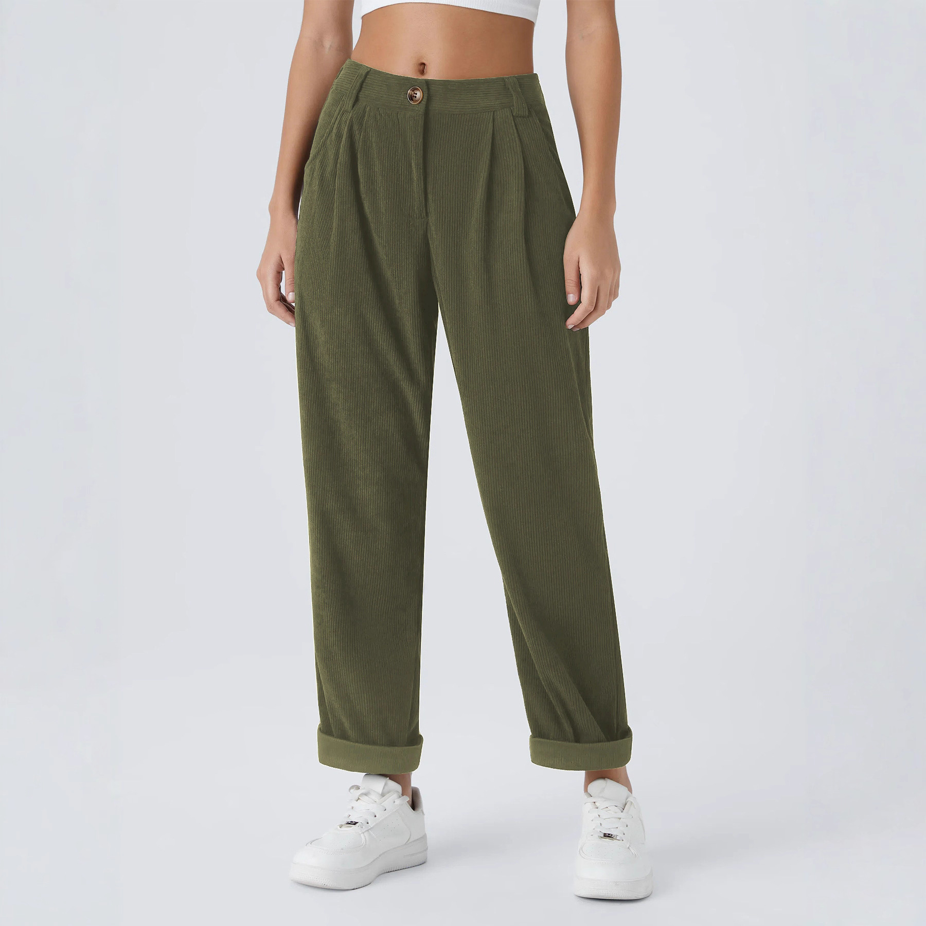 Casual Suit Wide-leg Pants With Velvet - Image 3