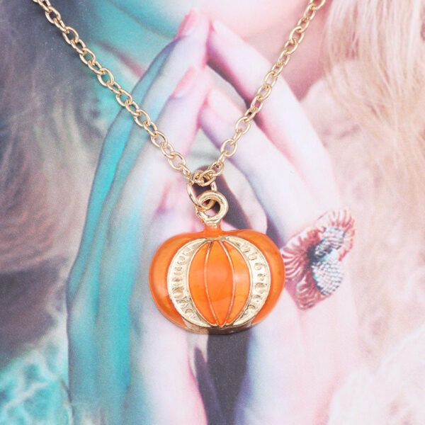 Halloween Oil Drop Pumpkin Cat Necklace Creative Clavicle Chain Pendant Fashion Jewelry Accessories - Image 2