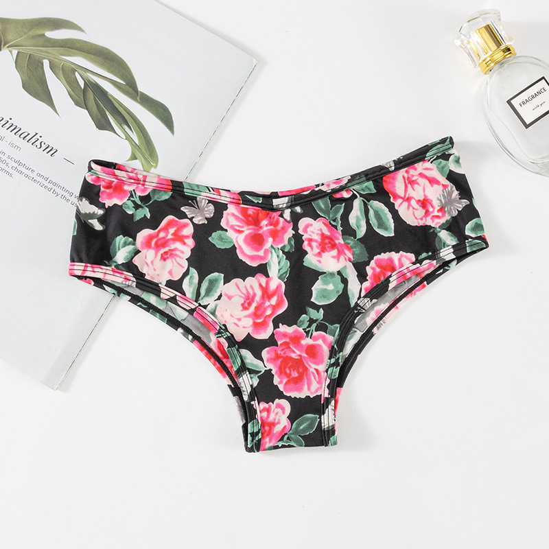 Sexy Print T-shaped Ice Silk Seamless Lightweight Breathable Invisible Sports Underwear Women - Image 5