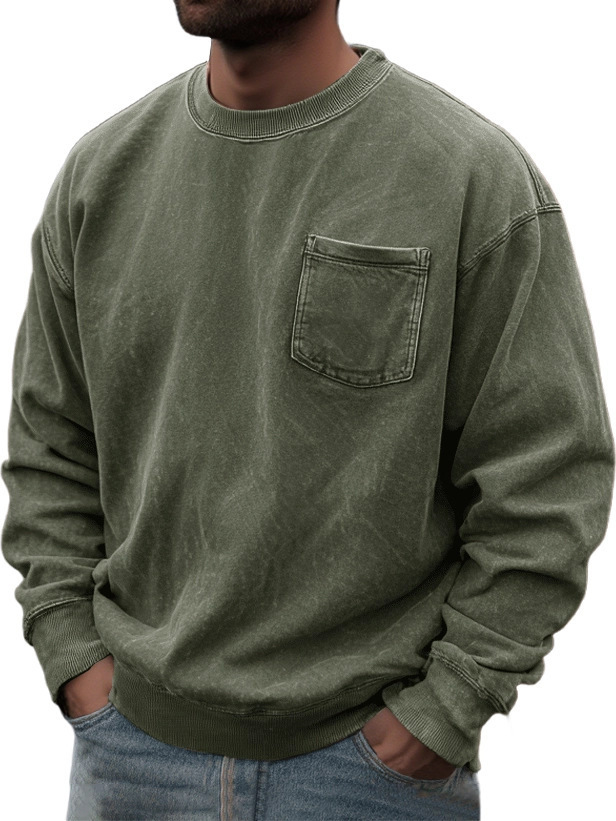 Men's Pullover Round Neck Long Sleeves Sweater - Image 4