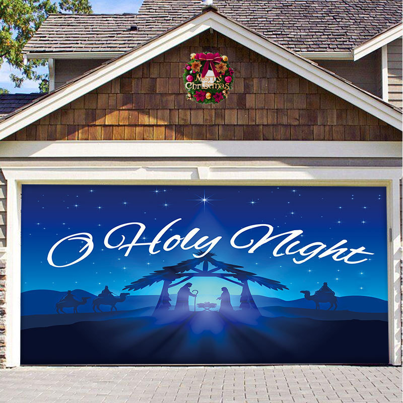 Christmas Background Hanging Cloth Garage Door Patch Holiday Party - Image 10