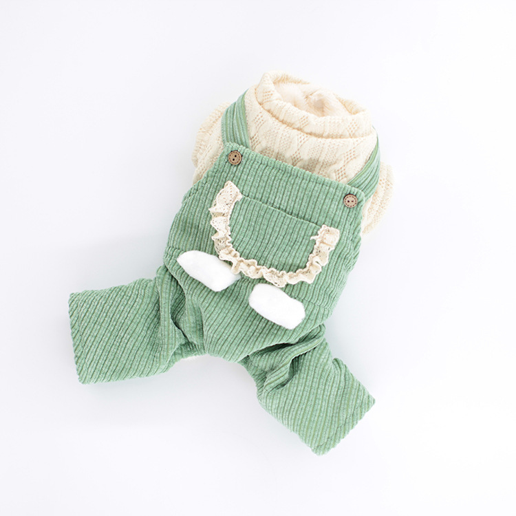 Corduroy Strip Strap Four-legged VIP Dog Clothes - Image 9