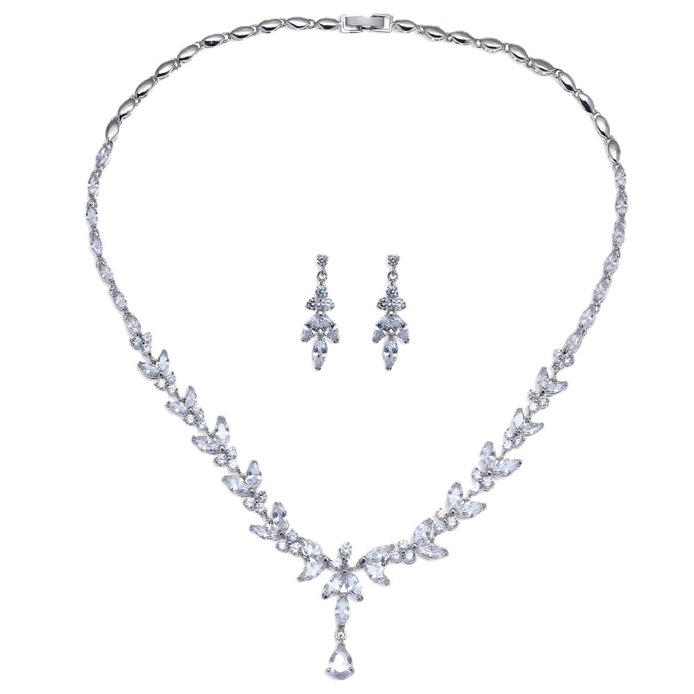 Simple White Bride Zircon Set Women - Image 8