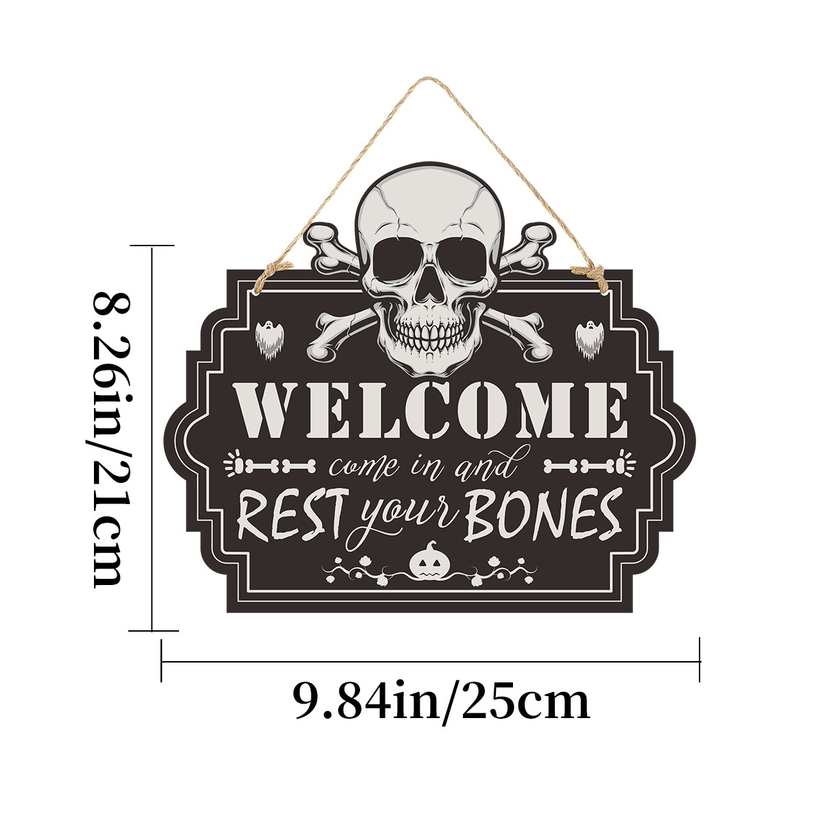 Imitation Wooden Doorplate Ghost Festival Haunted House Horror Atmosphere Decoration - Image 8