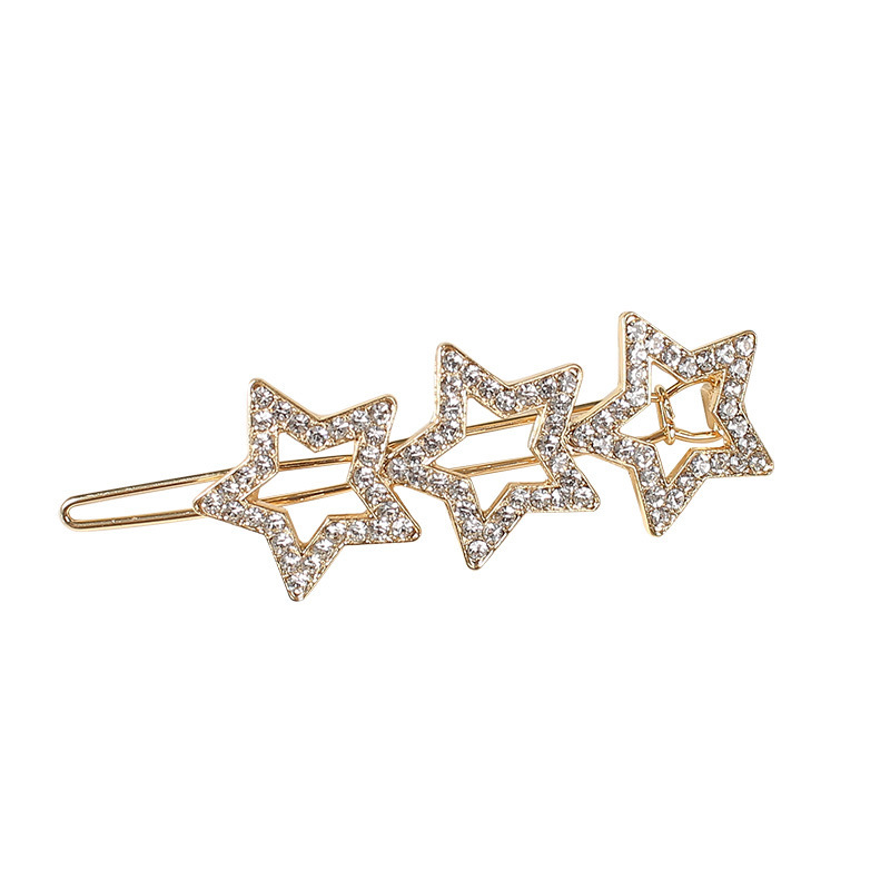 Five-pointed star rhinestone hair clip Liu Haibin clip - Image 8