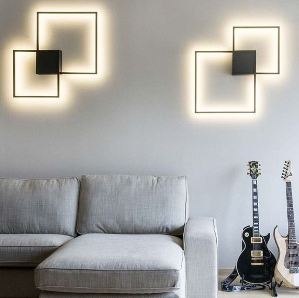 Simple geometric line LED shape wall light - Image 7