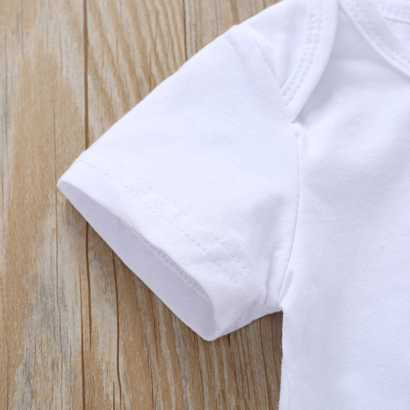 Baby Jumpsuit Short Sleeve Triangle Romper - Image 4