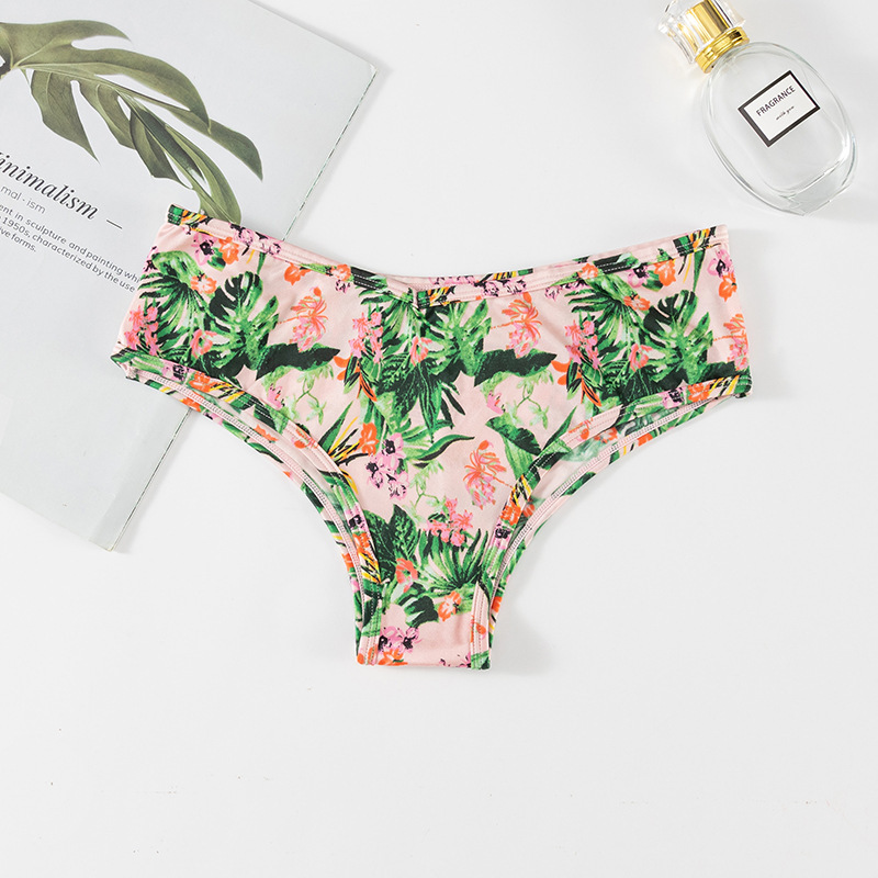 Sexy Print T-shaped Ice Silk Seamless Lightweight Breathable Invisible Sports Underwear Women - Image 9