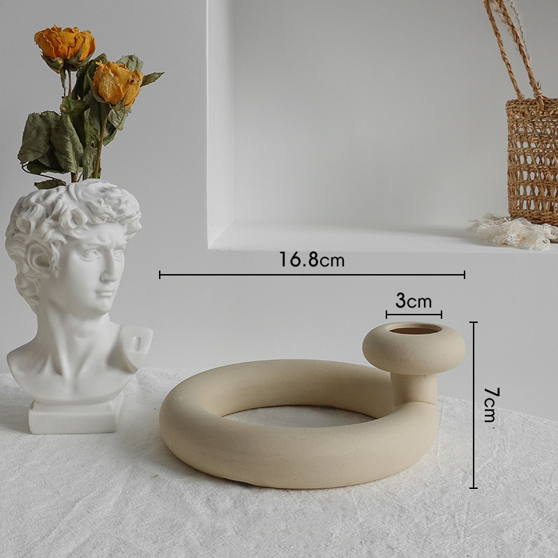 Simplicity Ceramic Vase Dry Flower Arrangement Home Decoration Ornament Living Room Display Art Vases - Image 10