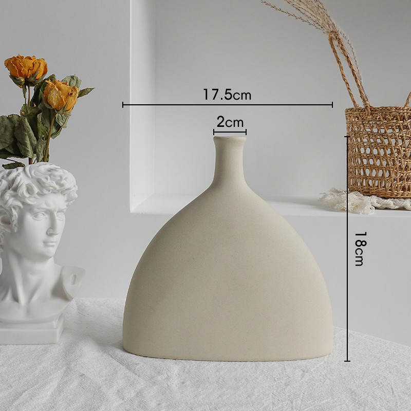 Simplicity Ceramic Vase Dry Flower Arrangement Home Decoration Ornament Living Room Display Art Vases - Image 4