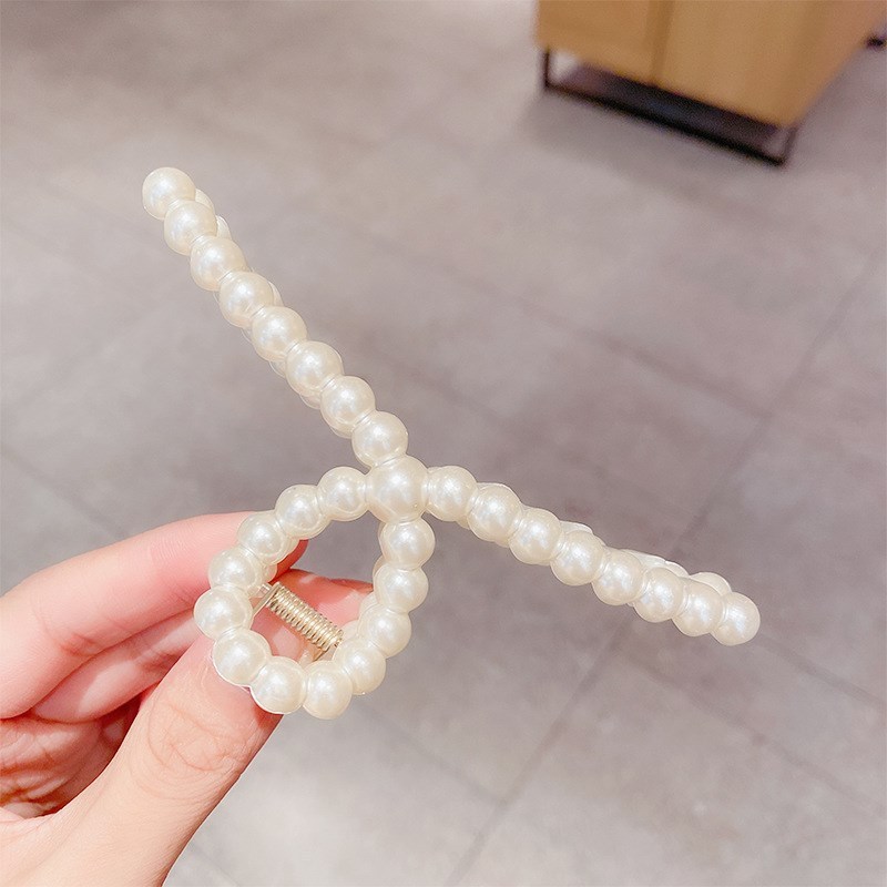 Pearl Hair Clip Grabbing Clip Female Side Clip Temperament Shark Clip - Image 2