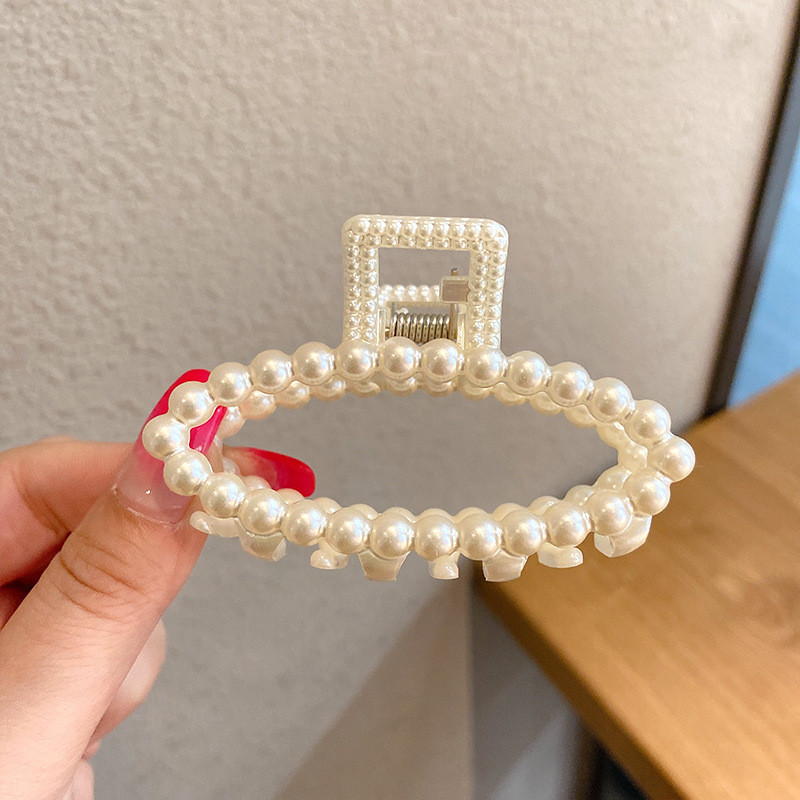 Pearl Hair Clip Grabbing Clip Female Side Clip Temperament Shark Clip - Image 9