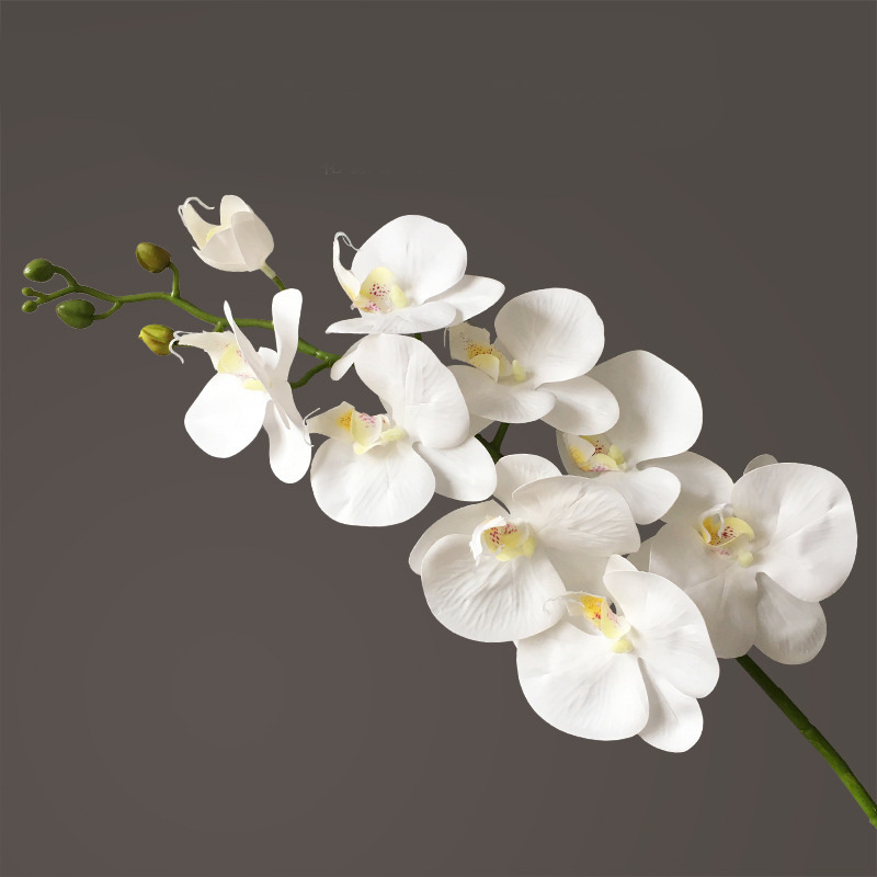 Artificial Flower Film Phalaenopsis Nine Heads Single Branch Artificial Flower Feel Chinese Home Living Room Decoration Flower Arrangement - Image 2