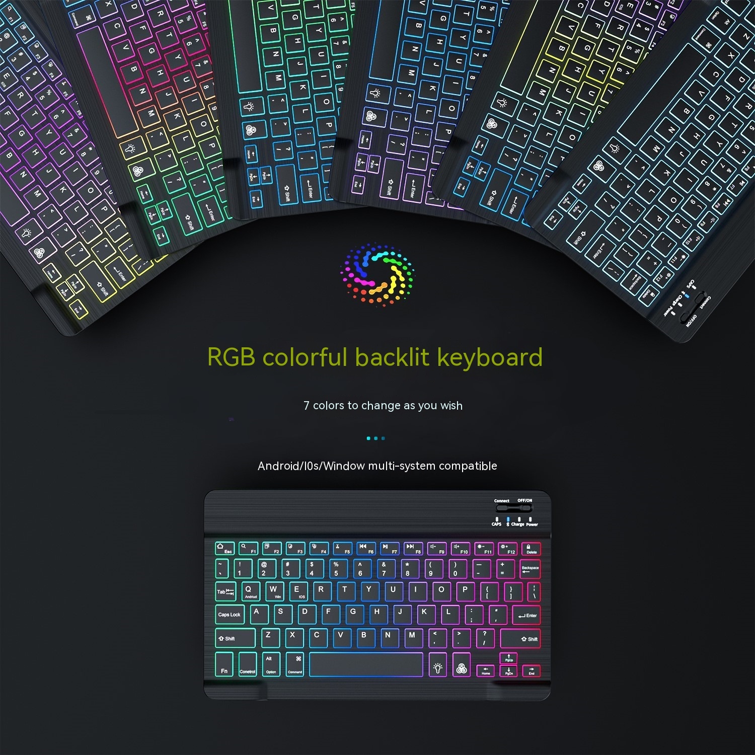 Colorful Luminous Wireless Keyboard And Mouse Set - Image 4