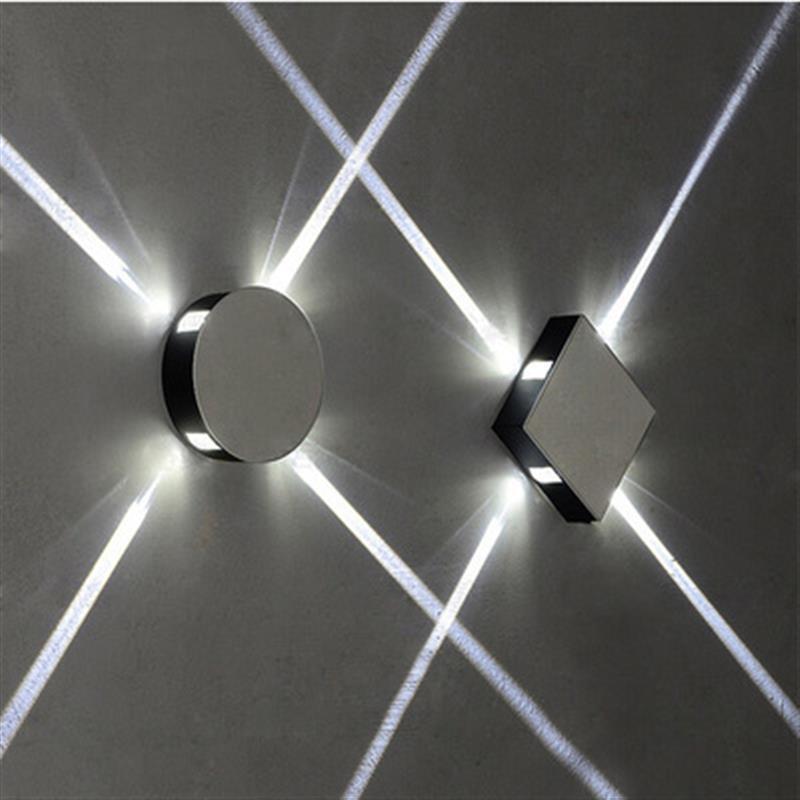 Modern simple square round LED aluminum wall light - Image 9