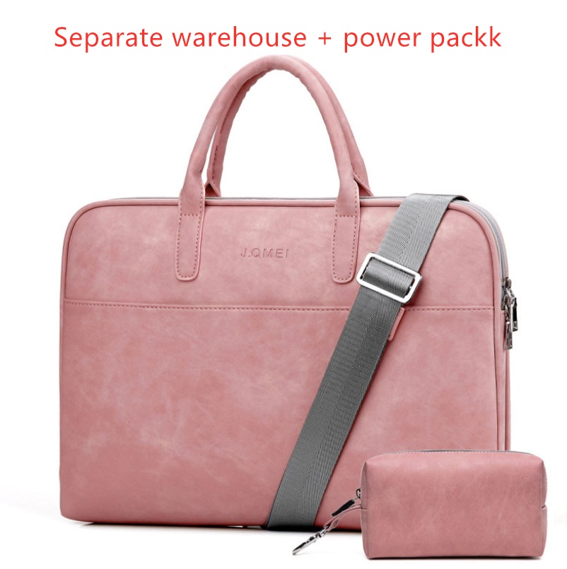Faux Leather Laptop Bag For Women - Image 5